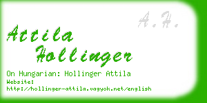 attila hollinger business card